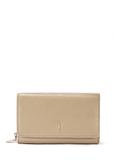 Beige leather medium women's wallet PORES-0801F-80(W25)