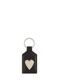 Black leather heart keychain BRELOK-0219-99(Z25)