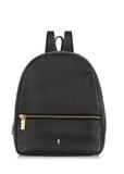 Black leather women's backpack TORES-0898B-99(Z24)