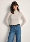 Cream women's turtleneck with wool SWEDT-0255-12(Z25)