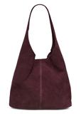 Burgundy suede shopper bag TORES-1403-4D(Z26)