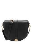 Black leather semicircular handbag TORES-0979C-99(W25)