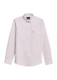 Light beige checkered cotton men's shirt KOSMT-0277-24(Z25)