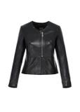 Women's classic black leather jacket KURDS-0232-4229(Z23)