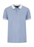 Men's blue polo shirt POLMT-0072-61(W24)