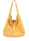 Yellow suede women's shopper bag TORES-1177-2C(W26)