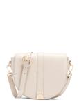 Cream leather semicircular handbag TORES-0979C-12(W25)