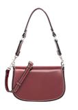 Dark red women's handbag with stitching TOREC-1380-4C(Z26)