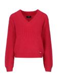 Fuchsia V-neck sweater for women SWEDT-0162-31(Z23)