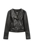 Women's black leather ramones KURDS-0273-99(KS)