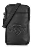 Men's embossed leather pouch PORMS-0515A-99(W23)