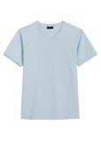 Men's blue cotton T-shirt TSHMT-0088-7A(W26)