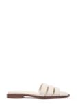 Women's cream leather flip-flops BUTYD-1224-0B(W26)