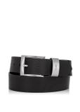 Black smooth leather men's belt PASMS-0163A-99(Z25)