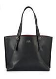 Black large shopper bag TOREC-1088-99(Z25)