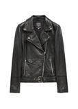 Women's leather jacket in black KURDS-0184-99(KS)
