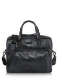 Men's navy blue leather bag TORMS-0100-69(W23)