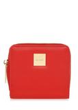 Small red women's wallet with logo POREC-0366-4A(W26)