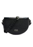 Black semi-circular croco women's messenger bag TOREC-1184-9G(W26)