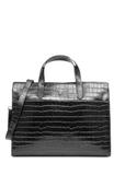 Black large croco leather handbag TORES-1132E-99(Z25)