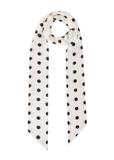 Cream polka dot women's scarf SZADT-0187-0P(W26)