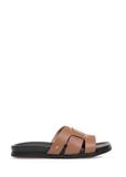 Camel leather women's flip-flops BUTYD-1163-1D(W26)