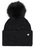 Black women's hat with pompom CZADT-0217-99(Z26)