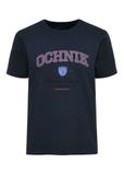 Navy blue men's t-shirt with print TSHMT-0111-68(Z24)