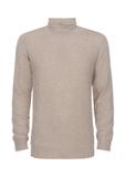 Beige men's turtleneck sweater SWEMT-0131-81(Z23)