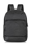 Black leather men's backpack PLCMS-0018-99(W24)