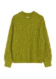 Lime green women's wool blend sweater SWEDT-0236-84(Z25)