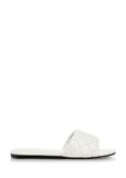 Leather white quilted flip-flops BUTYD-1066-11(W24)