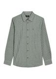 Dark green men's shirt with small checks KOSMT-0372-8C(Z26)