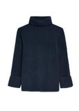 Navy blue women's wool-blend turtleneck SWEDT-0249-68(Z25)