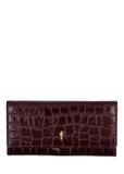 Women's leather burgundy wallet PORES-0889B-4D(Z26)