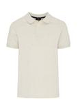 Cream men's polo shirt POLMT-0070-11(W24)