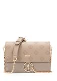 Dark beige women's handbag with monogram TOREC-0536-1K(W26)