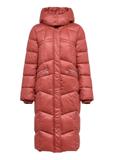 Red long women's winter jacket  KURDT-0530-85(Z24)