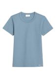 Blue cotton women's T-shirt TSHDT-0144-7B(Z26)