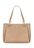 Beige women's imitation leather handbag TOREC-0998-1D(W26)