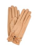 Women's leather gloves with binding REKDS-0021A-81(Z25)