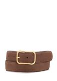 Brown leather women's belt PASDS-0317-89(Z25)