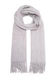 Gray women's scarf with fringes SZADT-0209-91(Z25)