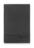 Leather black men's wallet with logo PORMS-0022B-99(W25)