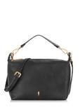 Black leather single-compartment handbag TORES-0981C-99(W25)