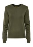 Khaki Women's Long Sleeve Blouse LSLDT-0039-54(W25)