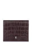 Women's small brown croco wallet PORES-0846-89(W23)