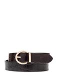Double-sided croco leather women's belt PASDS-0332-49(Z25)