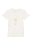Cream women's t-shirt TSHDT-0149-12(Z25)
