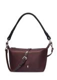 Dark brown fabric women's handbag TOREN-0355-1I(Z26)